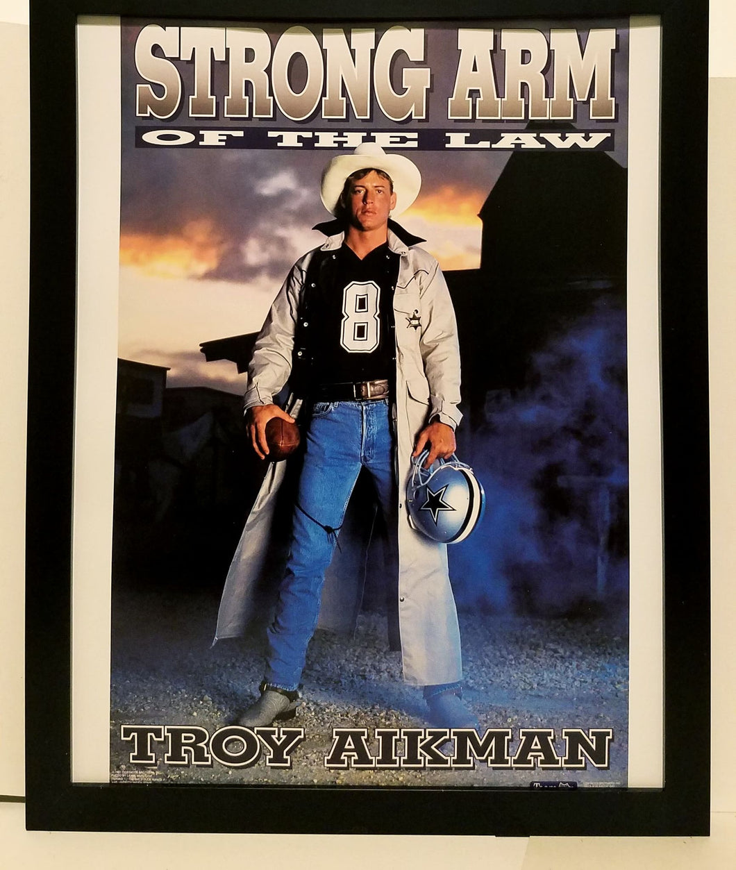 Troy Aikman signed poster