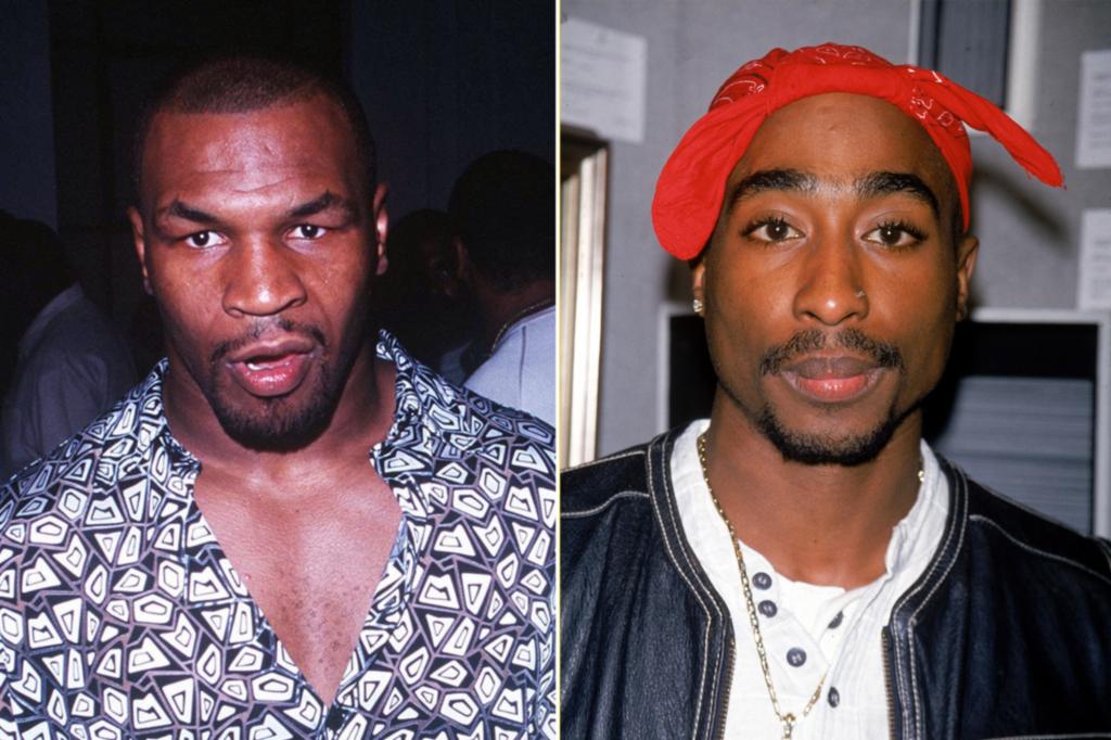 Tupac and Tyson candid shots.