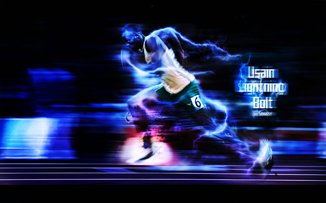 Usain Bolt running techniques.