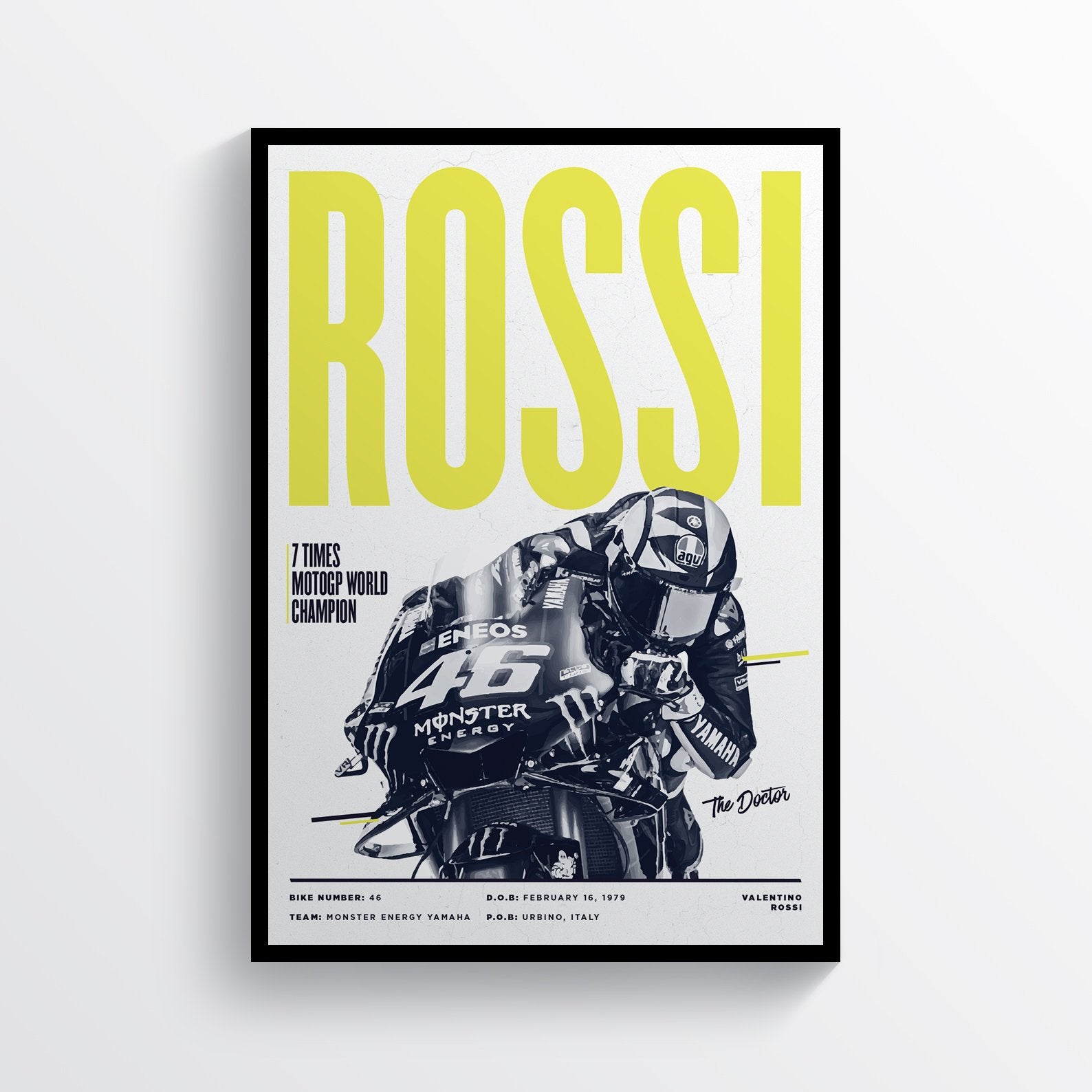 Valentino Rossi motorcycle poster