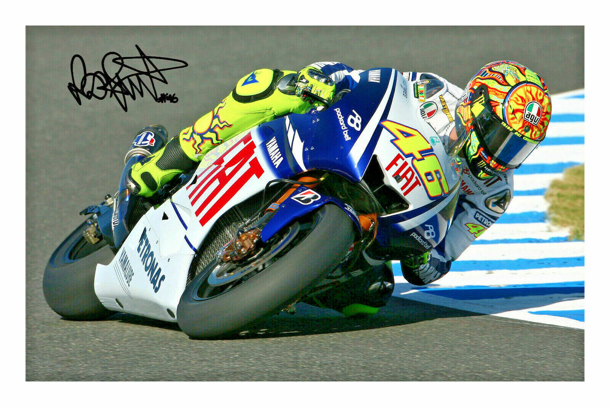 Valentino Rossi signature poster