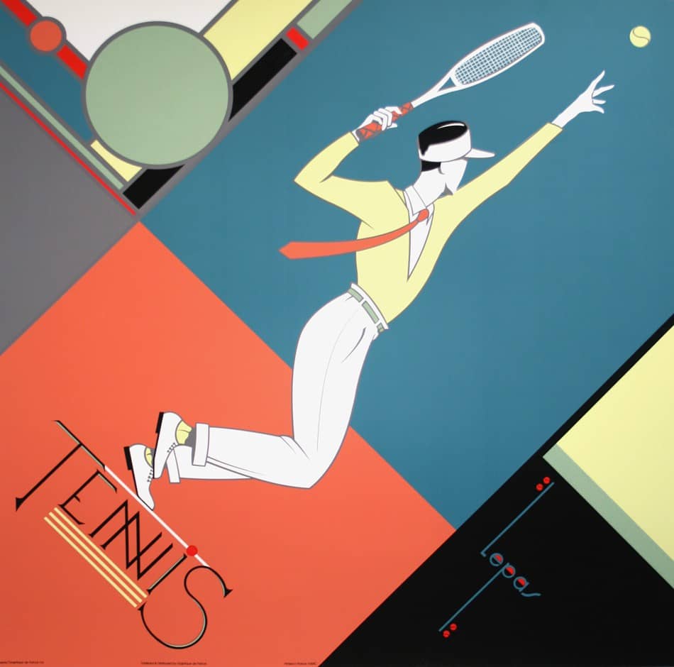 vintage tennis art