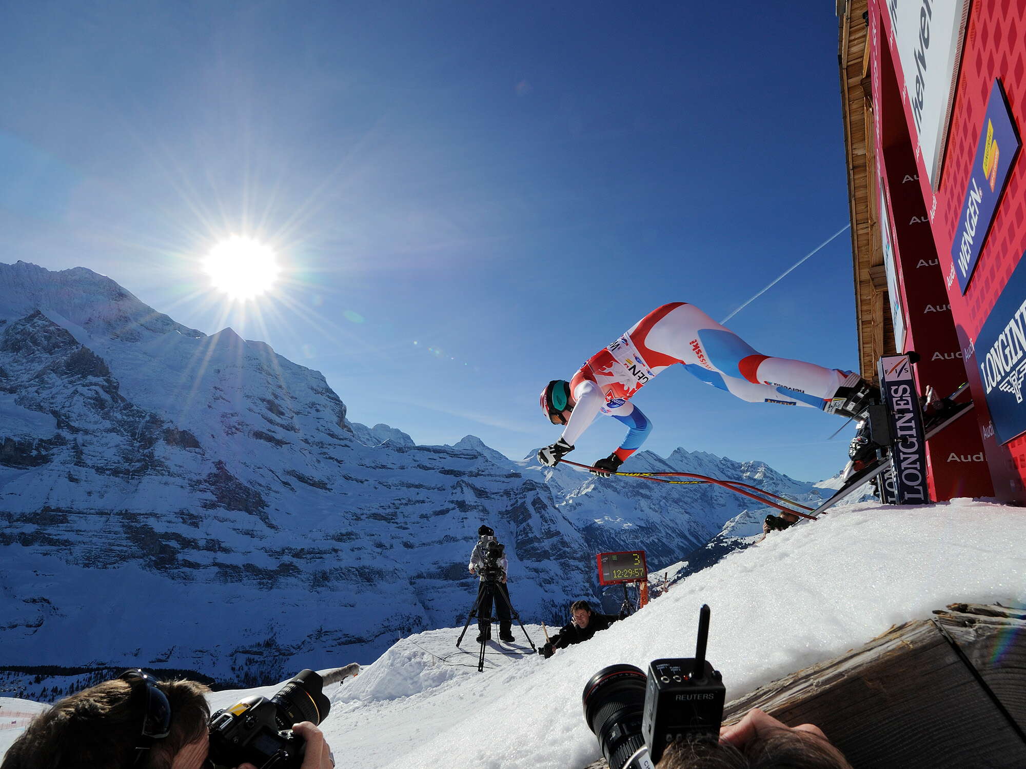Wengen downhill course map