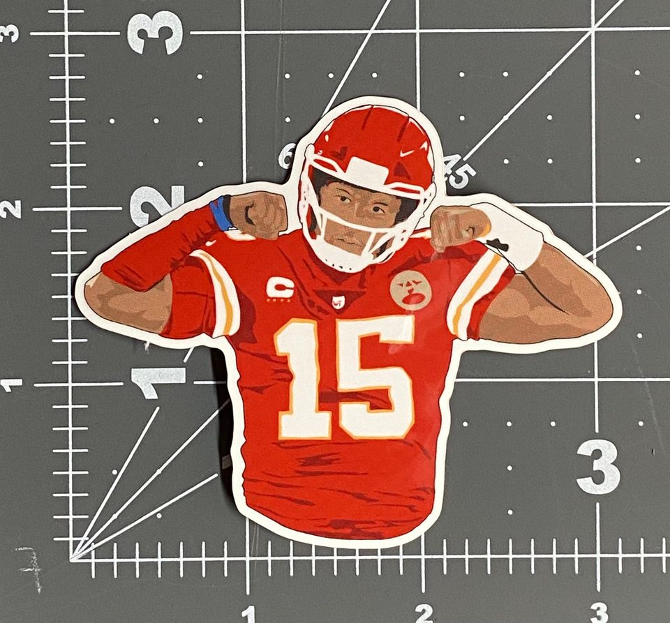 what is the sticker on the back of patrick mahomes helmet 0022