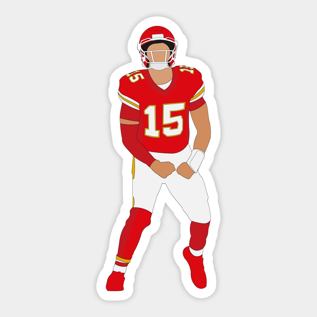 what is the sticker on the back of patrick mahomes helmet 0025