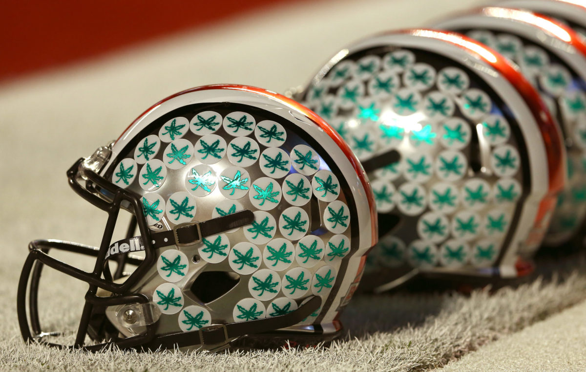 what is the sticker on the back of patrick mahomes helmet 0035