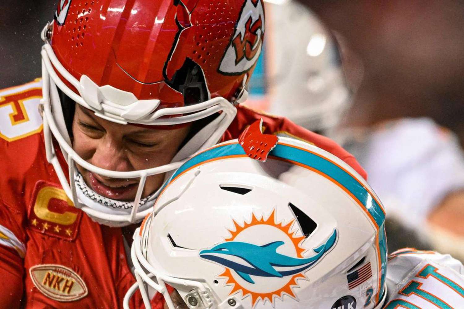 what is the sticker on the back of patrick mahomes helmet 0037