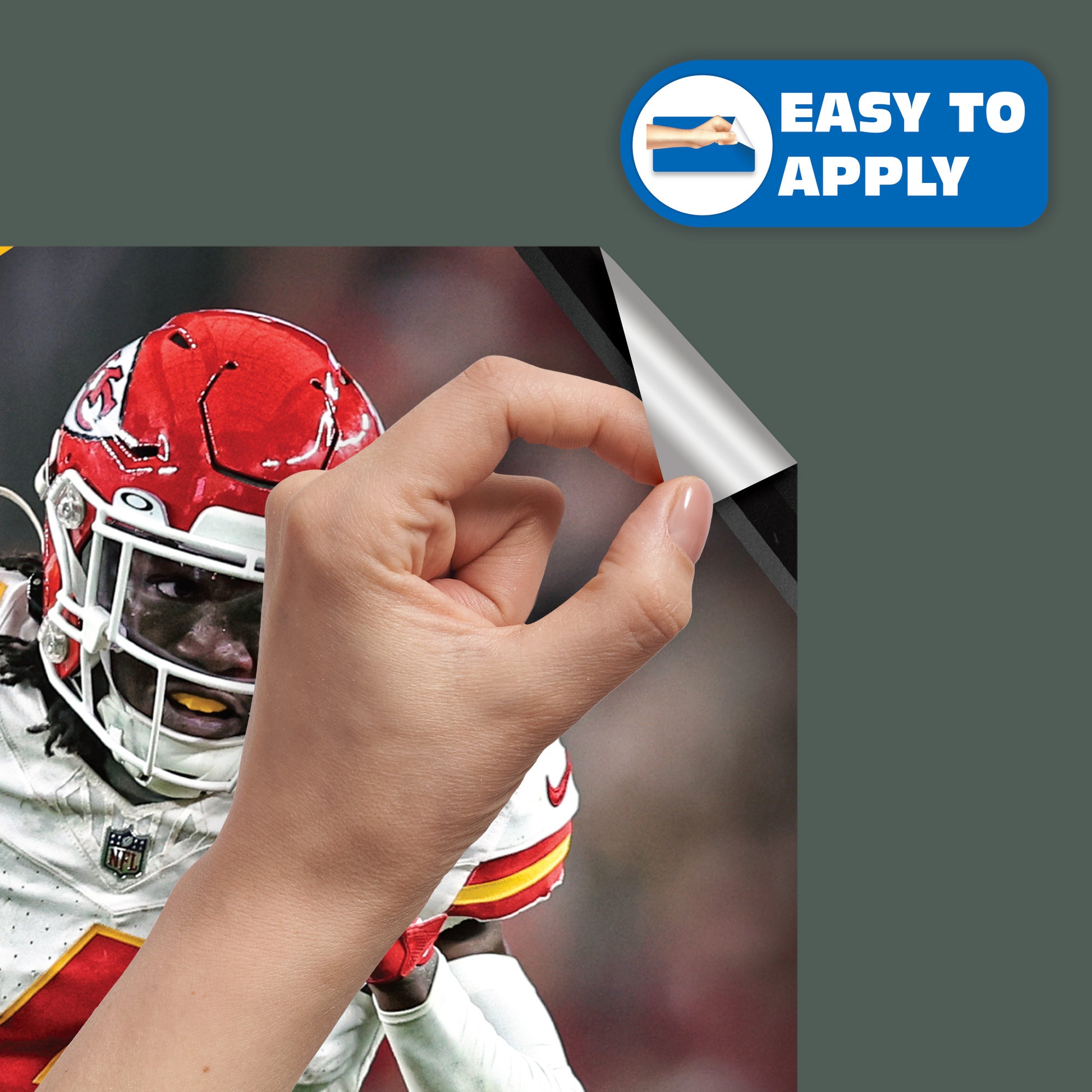 what is the sticker on the back of patrick mahomes helmet 0040