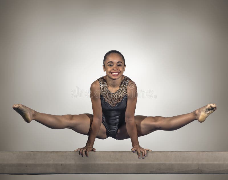 young gymnasts training