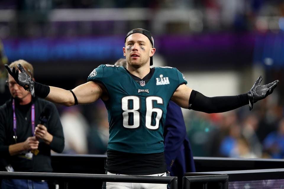 Zach Ertz Super Bowl achievements.