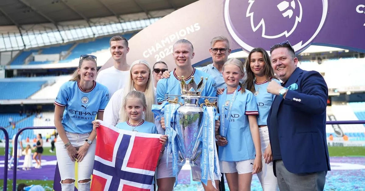 Erling Haaland’s Older Brother Joins Man City Title Celebrations