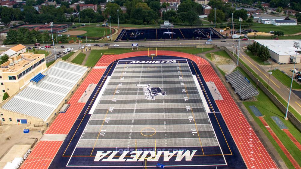 high school football field construction