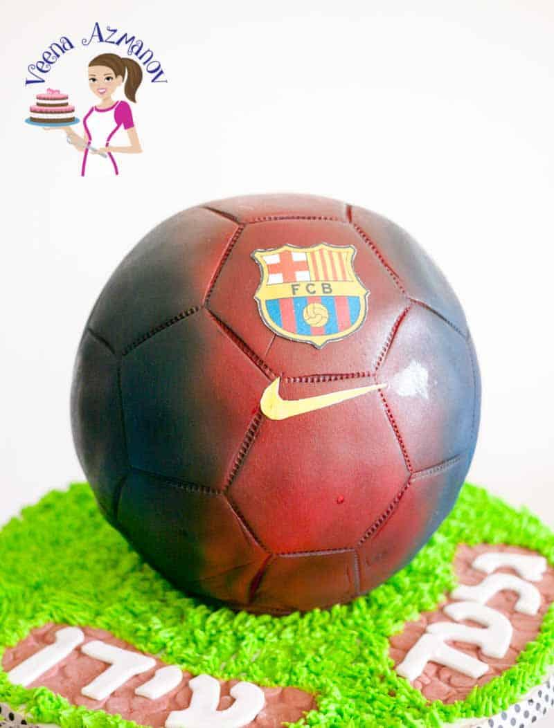 Making a Barcelona Soccer Ball Cake: A Unique Airbrushed Masterpiece