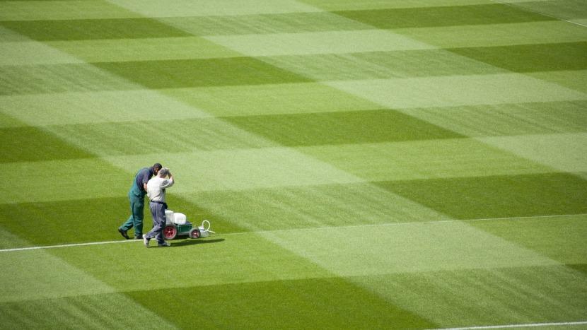 why do soccer fields have stripes