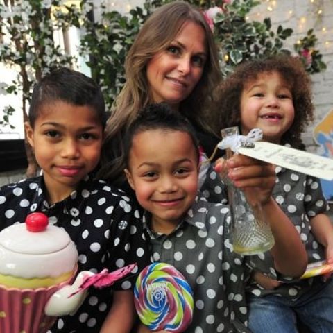 Jude Littler with her children