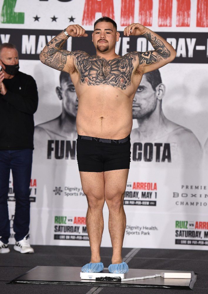 Formidable andy ruiz weigh in photo showcases his impressive physique