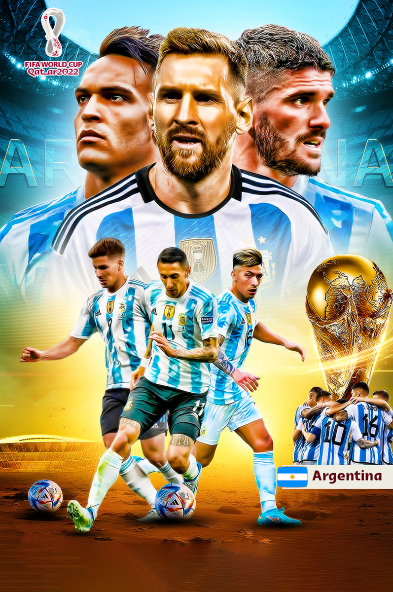 Argentina world cup poster committed to capturing the spirit of victory