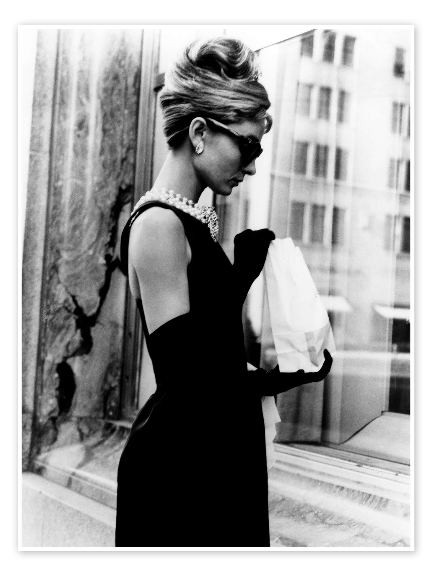 Championship-level audrey hepburn print from tiffany’s for collectors