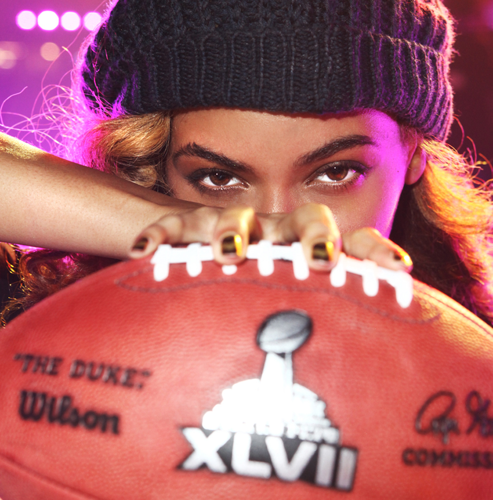Beyonce football shines as she leads her team to a victorious triumph