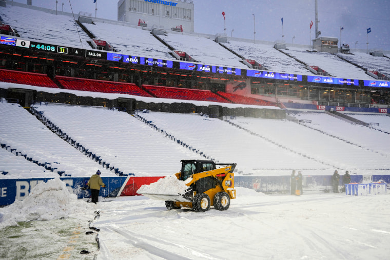 Pics of buffalo stadium today showcasing unity in sports passion