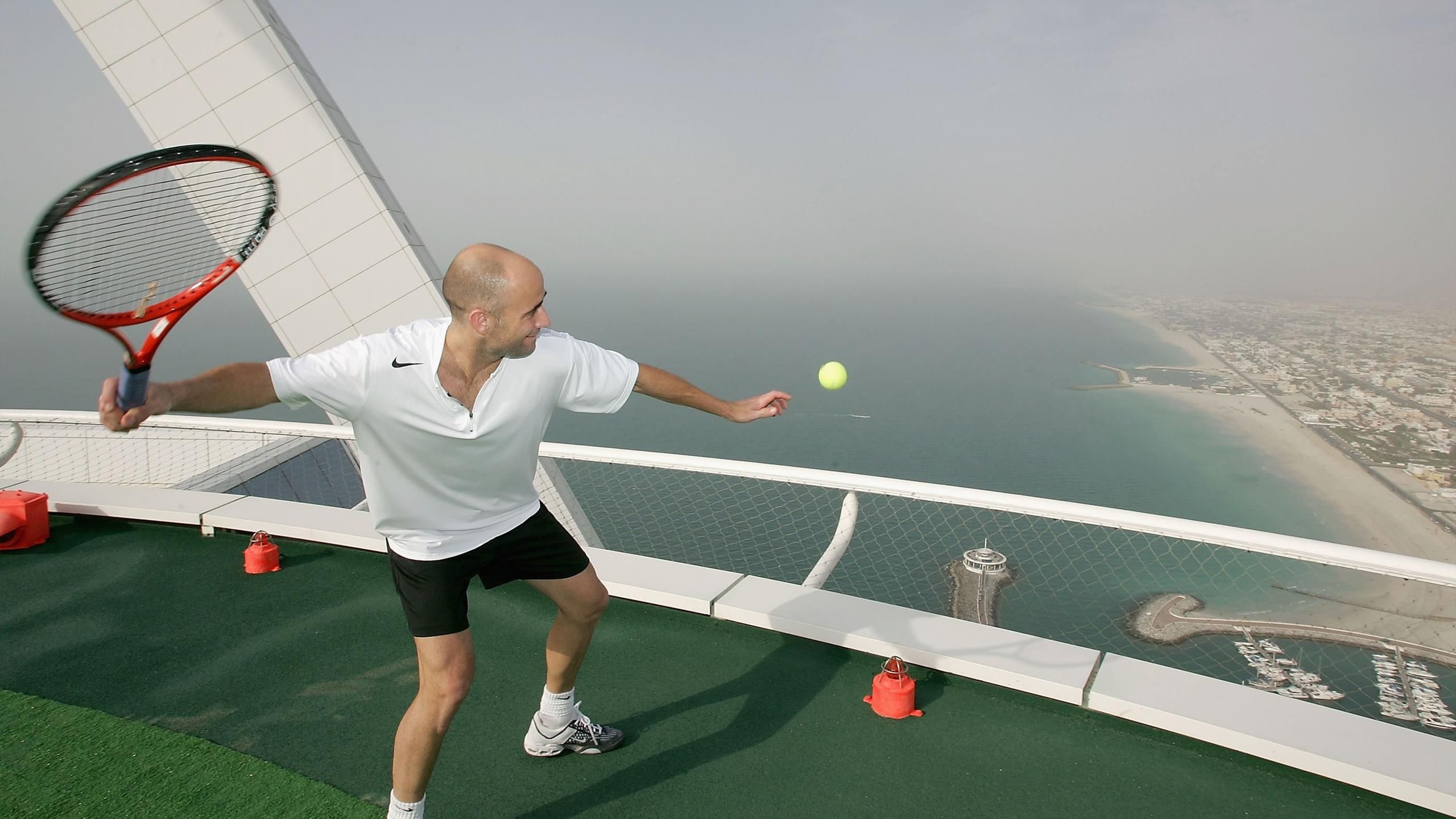 Burj al arab hotel tennis court offers championship-level thrills