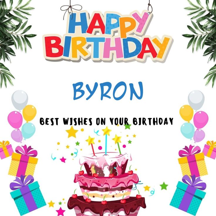 Thrilling collection of happy birthday byron images for celebration