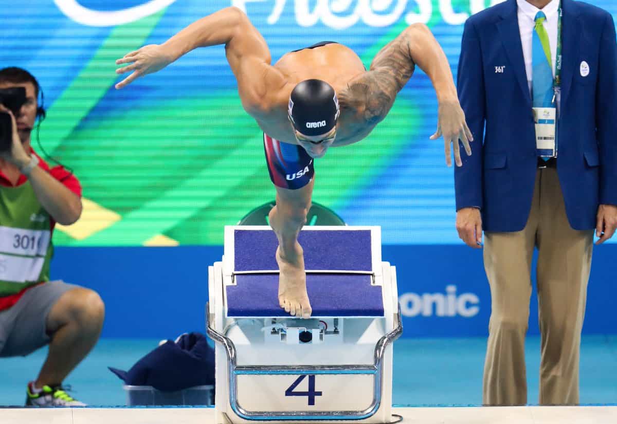 Caeleb dressel start with classic swimming technique for success