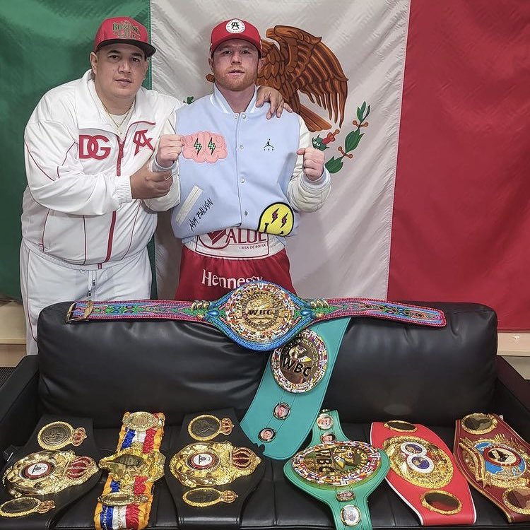 Canelo belt collection showcases legendary achievements in boxing