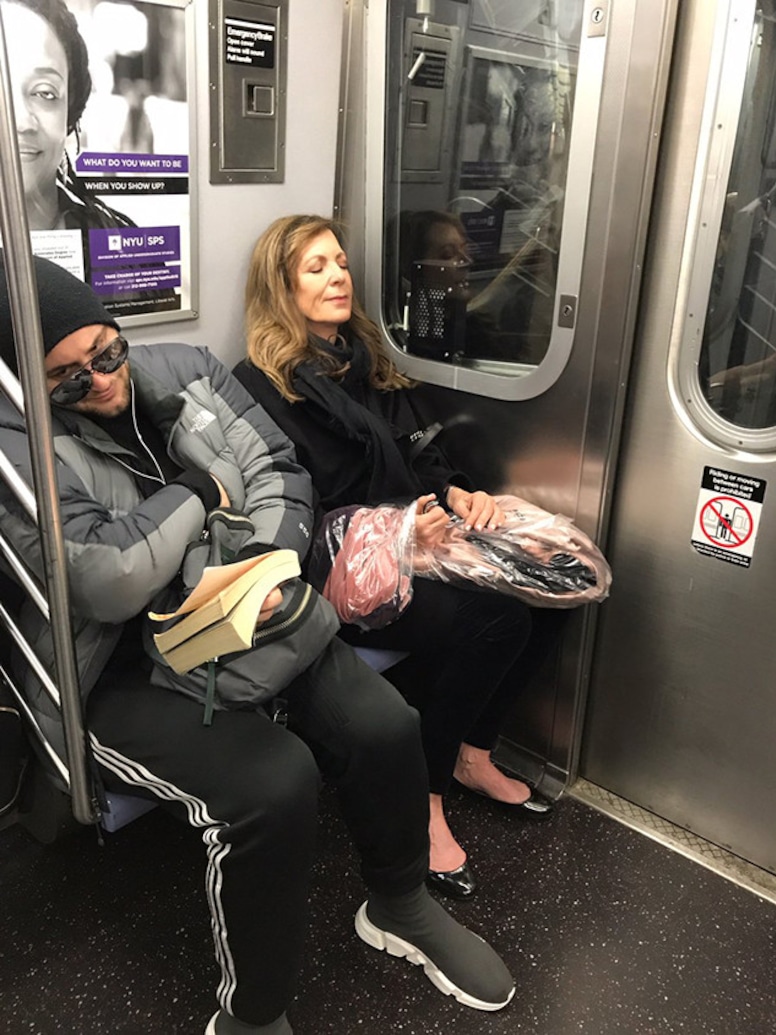Celebrities on subway capturing everyday moments with fans and style