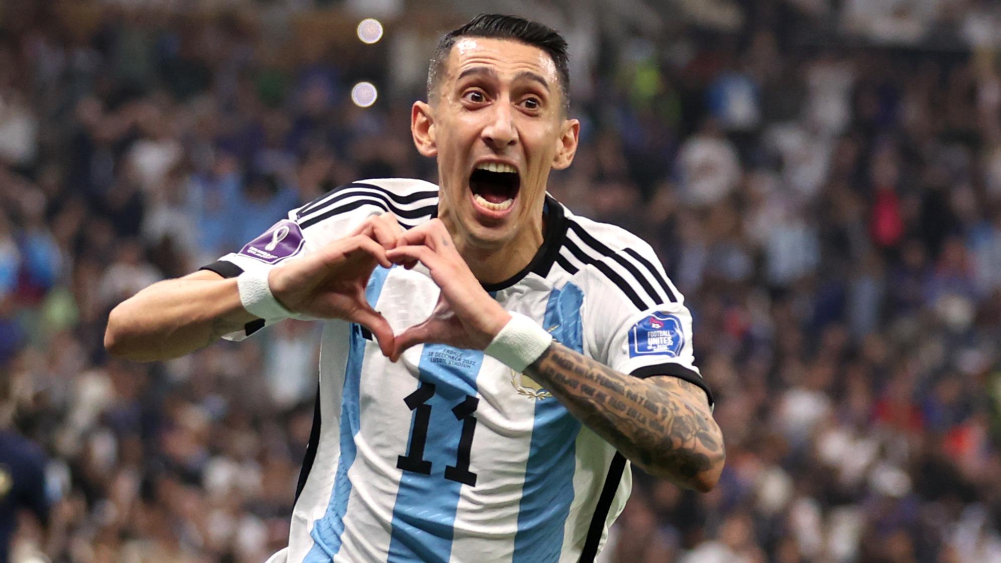 Expressive moments of di maria at the world cup 2022 igniting passion