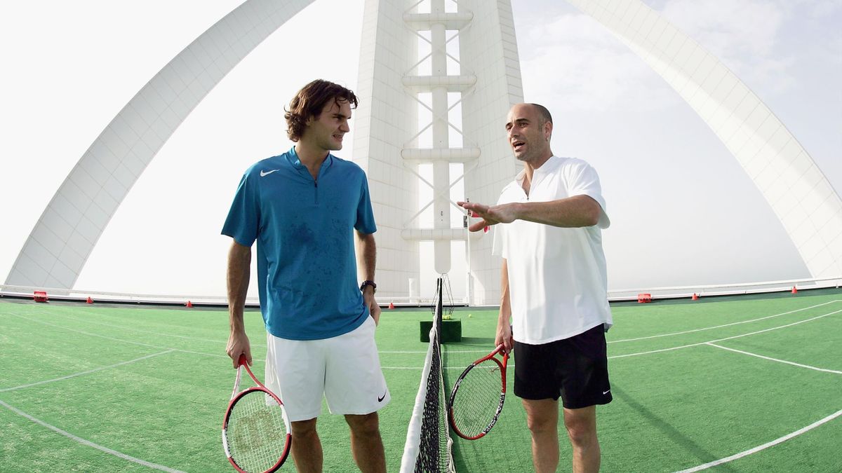 Federer agassi dubai collaborative moments in tennis history revealed