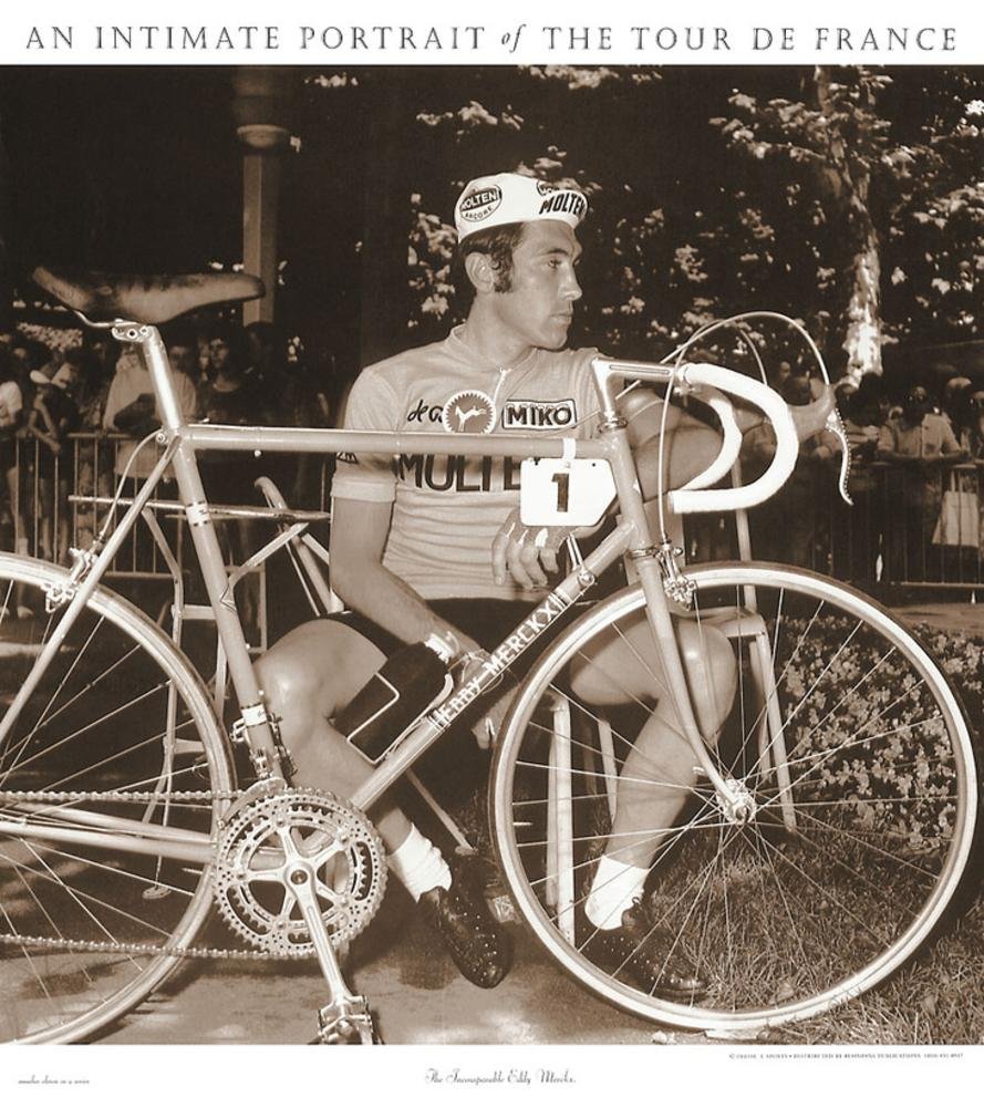 Eddy merckx poster showcasing high-performance cycling glory