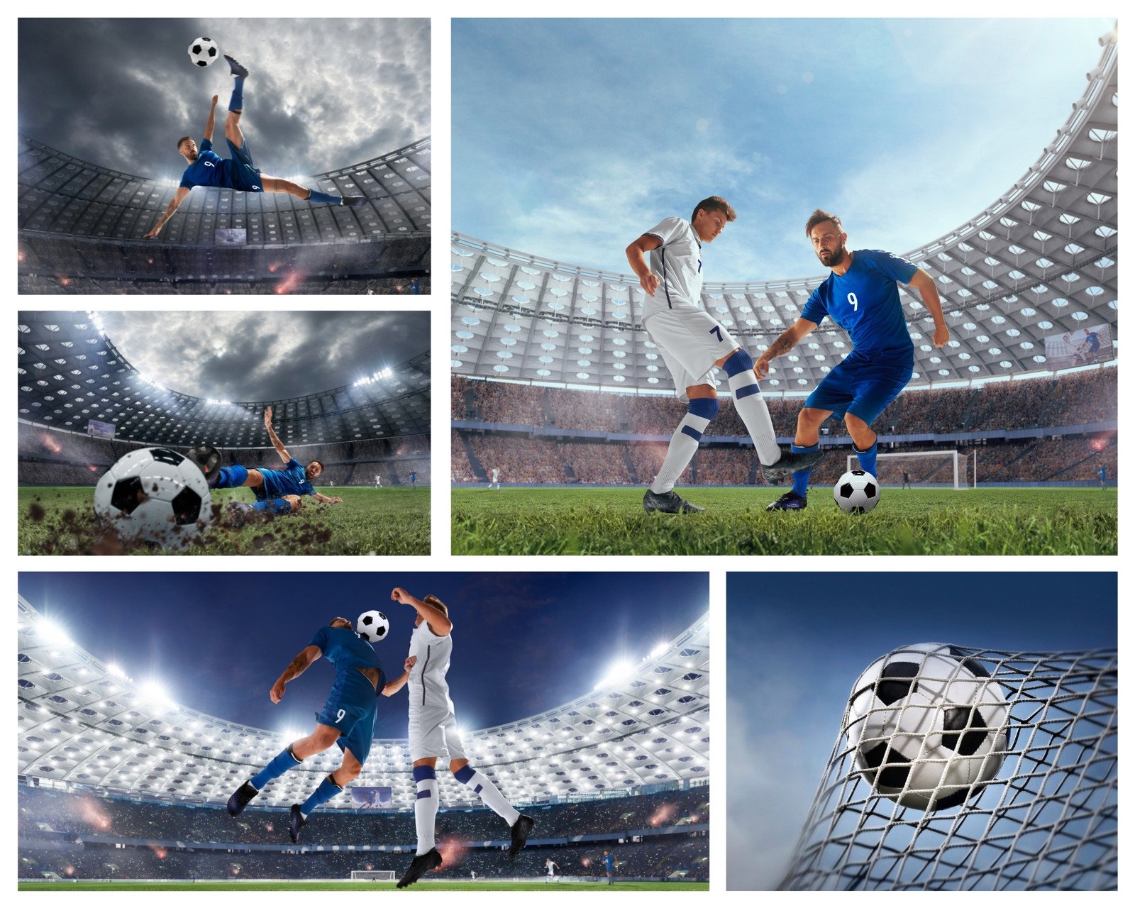 Invincible football photo collage celebrating the spirit of the game