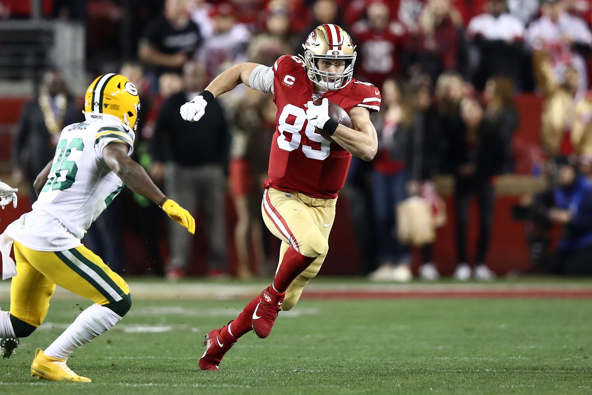 Focused on george kittle and his potential impact on packers game
