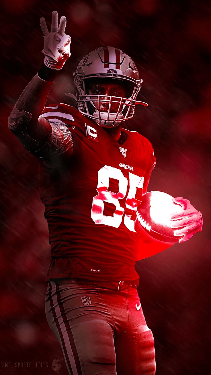 Persevering through challenges with stunning 49ers george kittle wallpaper