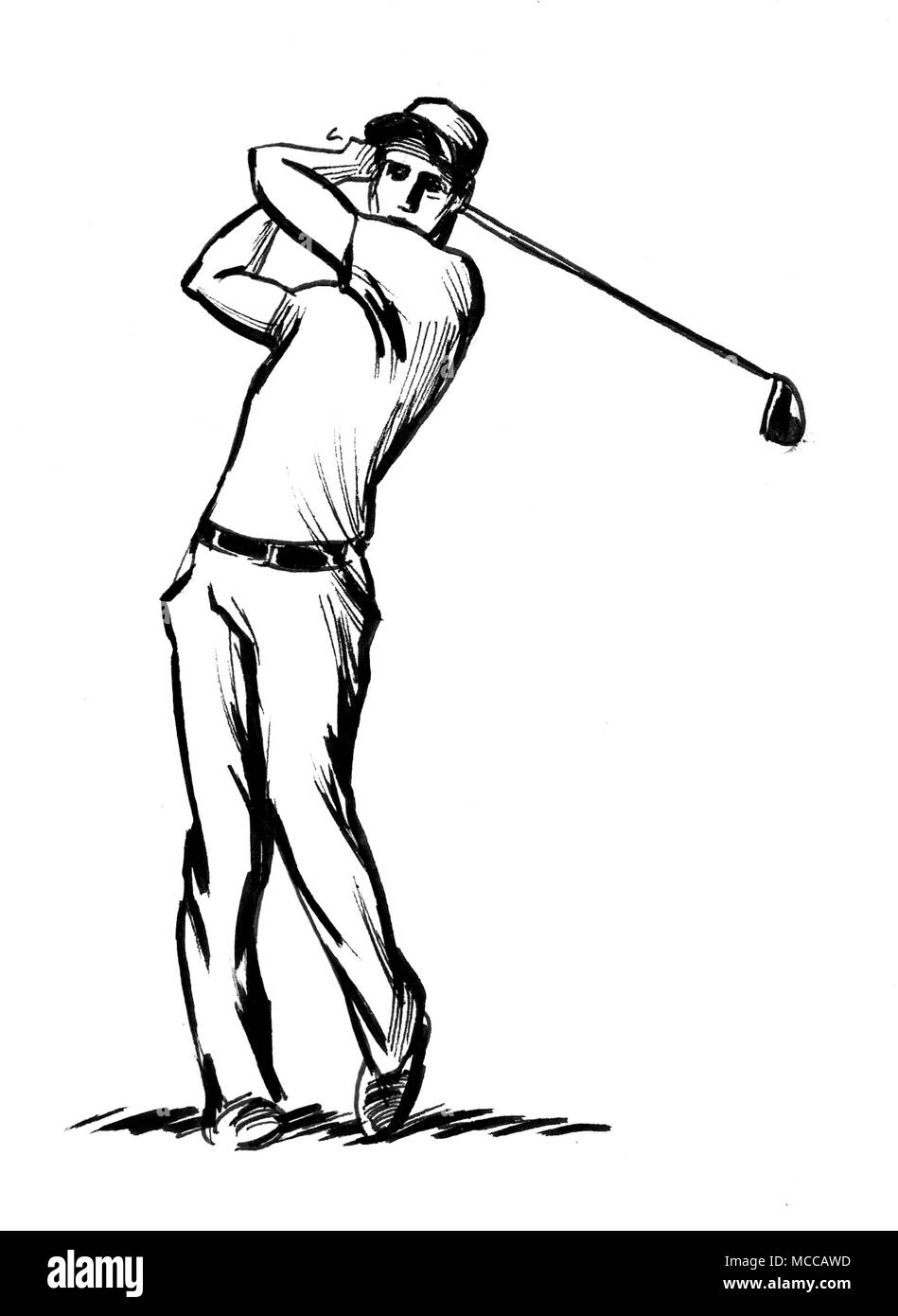 Contemporary golf black and white photos capturing the spirit of sport
