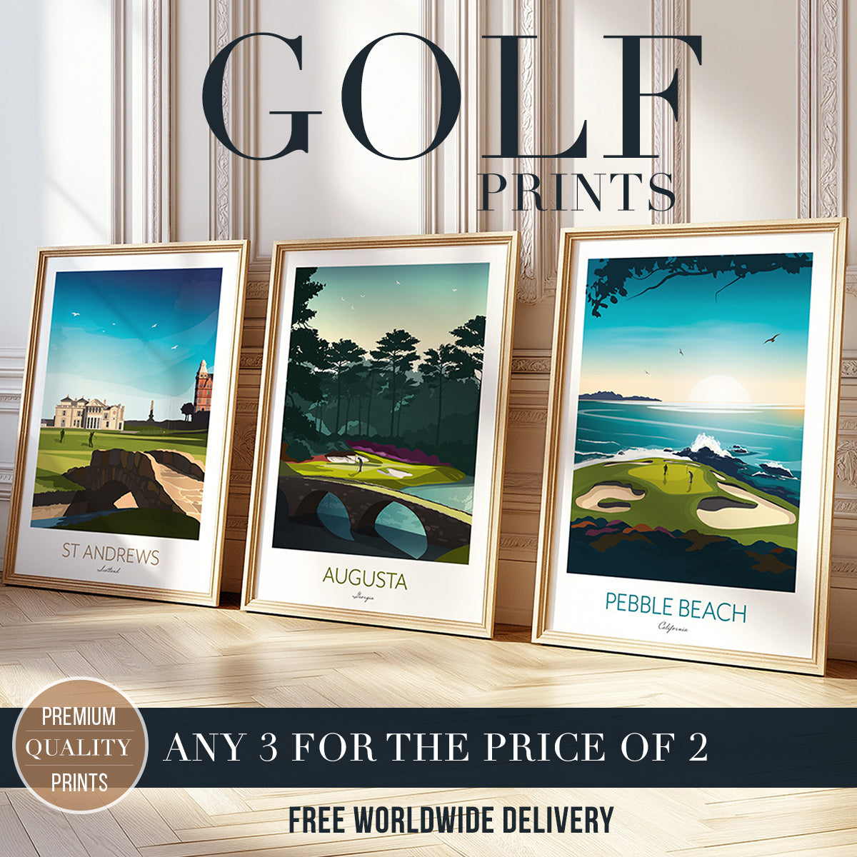 Unparalleled golf posters framed to elevate your sports decor