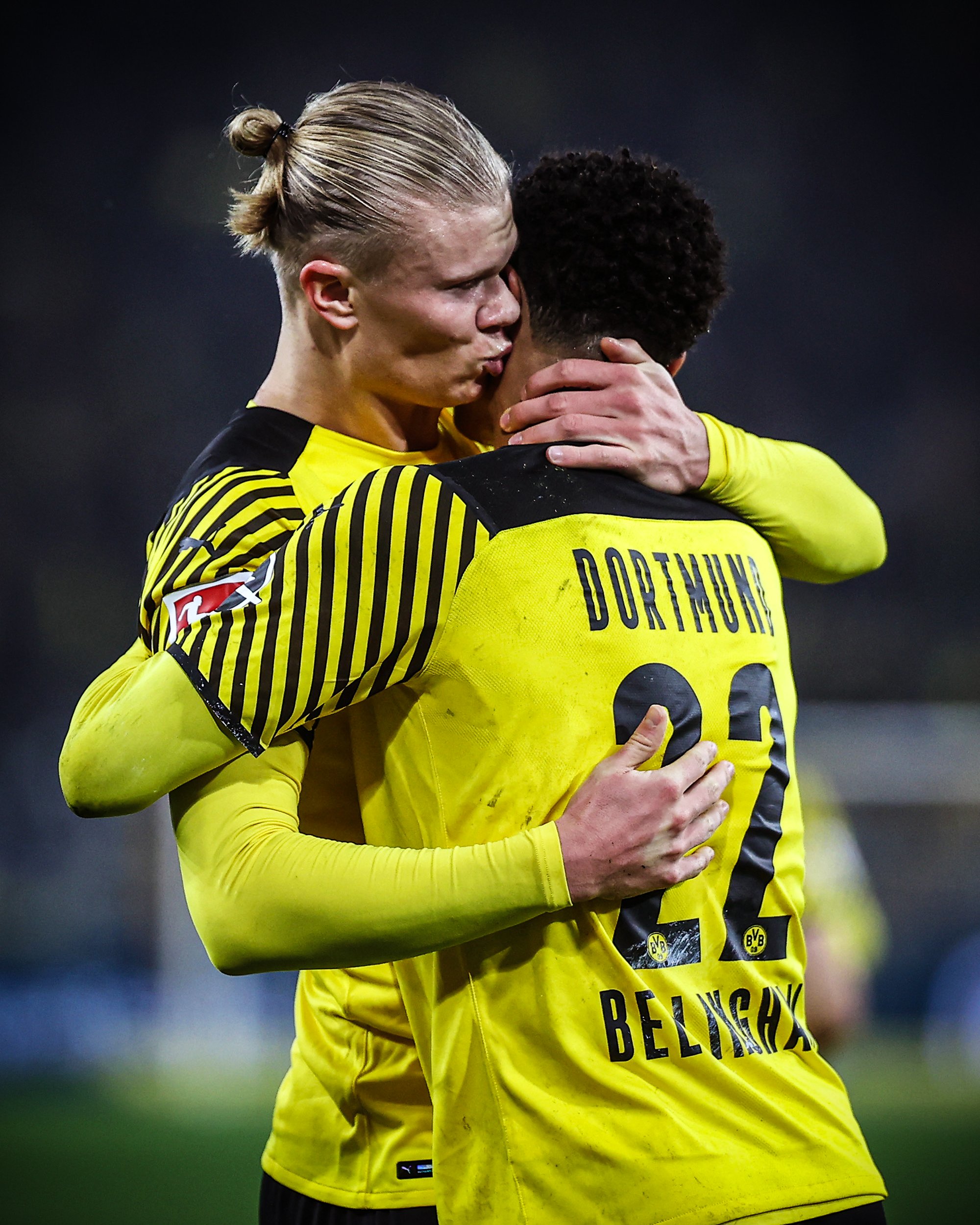 Expressive moments of haaland and jude lighting up the pitch today