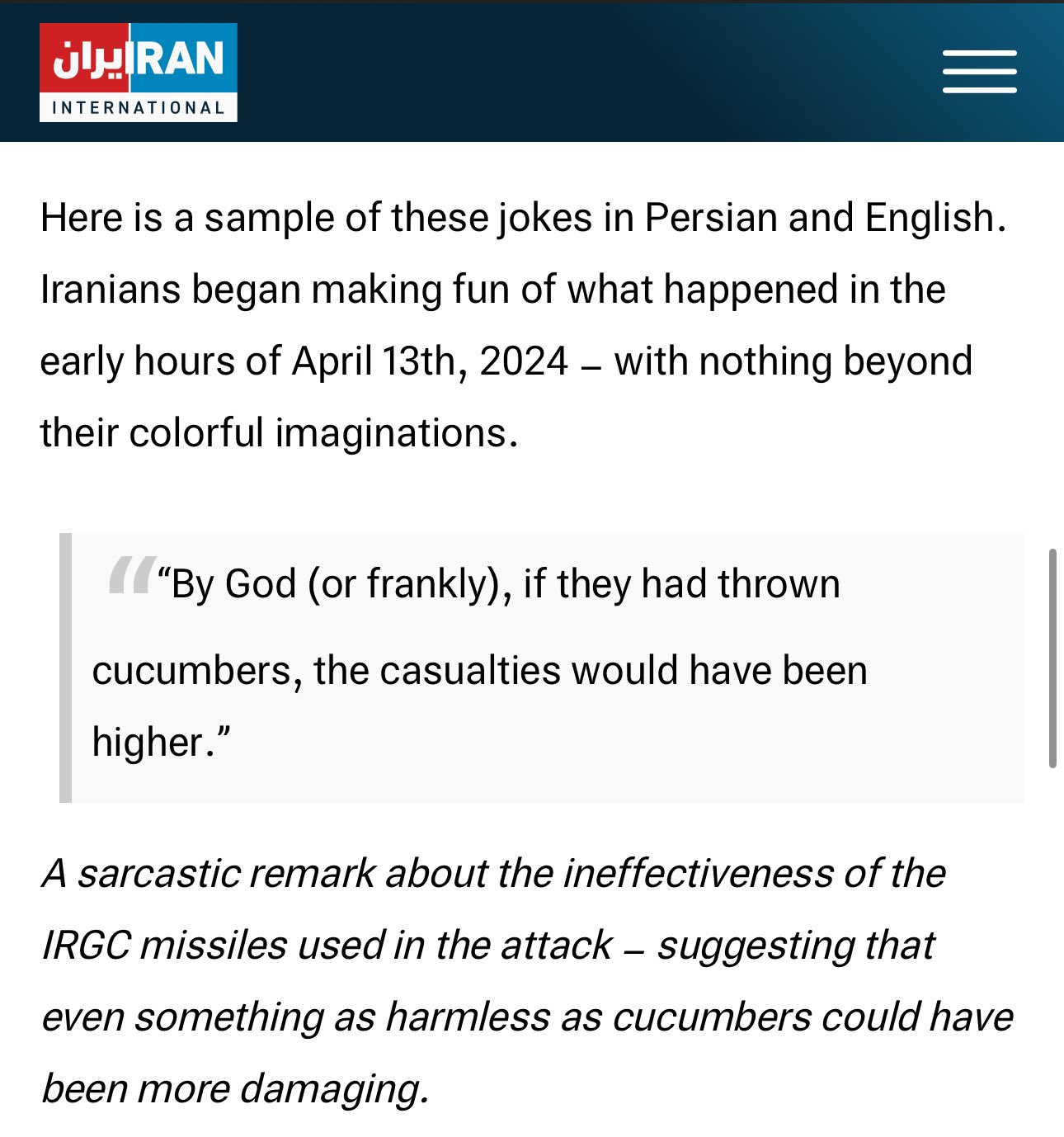 Thrilling iran jokes that will make you laugh out loud today