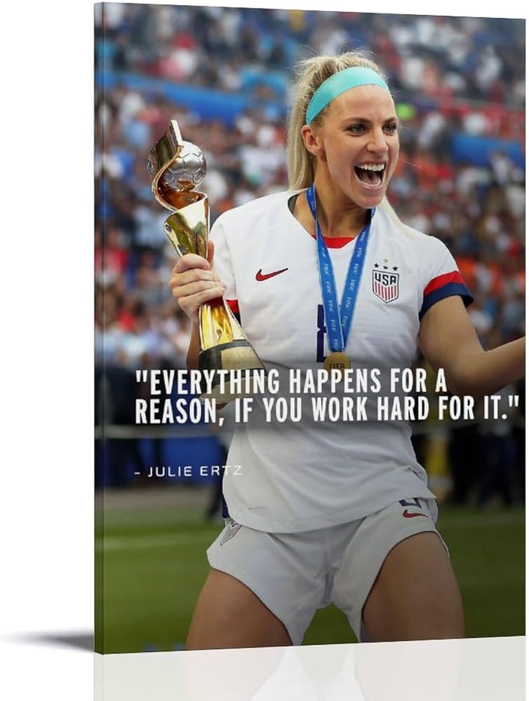 Heritage of julie ertz poster celebrating a true sports icon’s journey