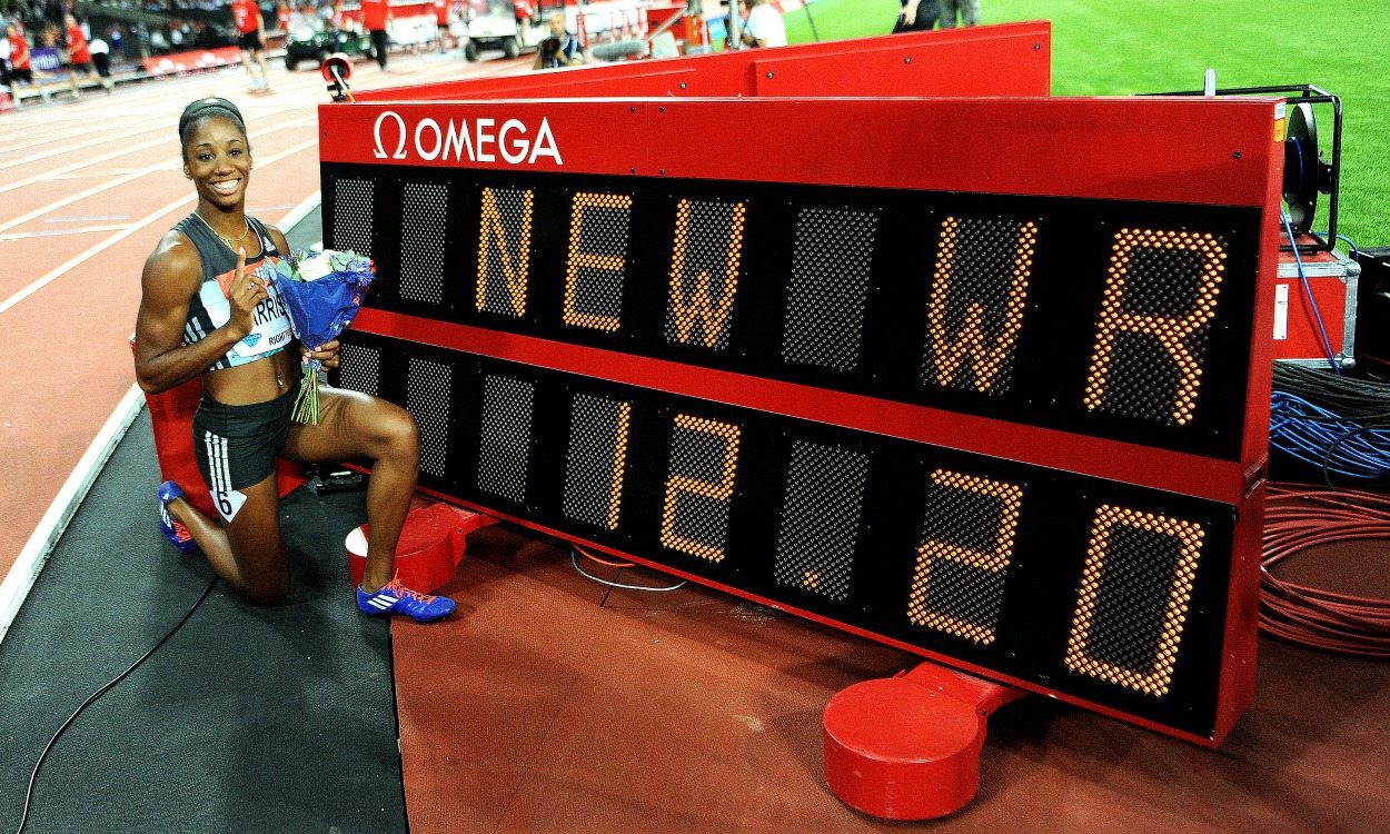 Champion kendra harrison shatters world record in 100m hurdles
