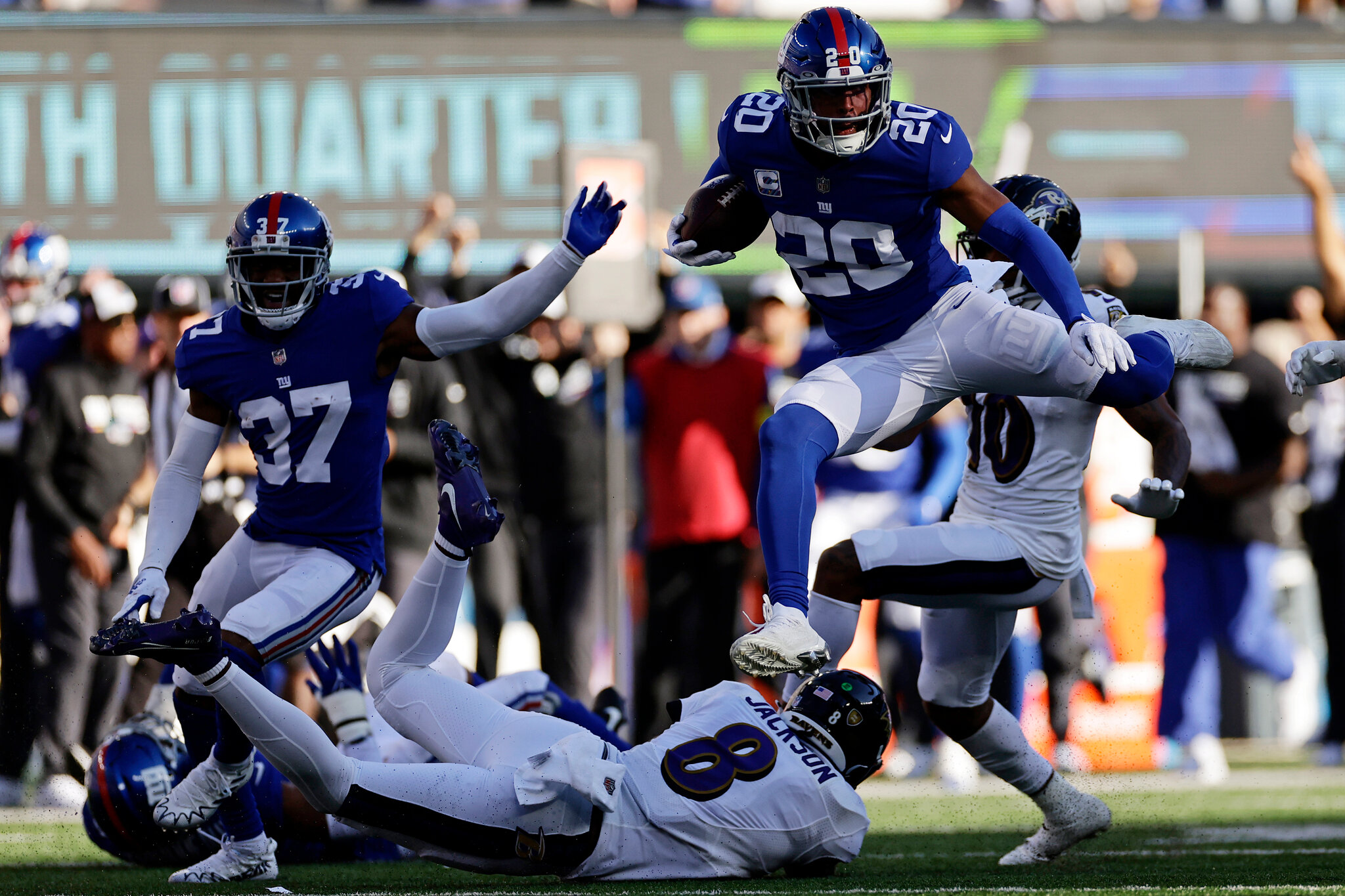 Victorious giants face off against lamar jackson in thrilling matchup
