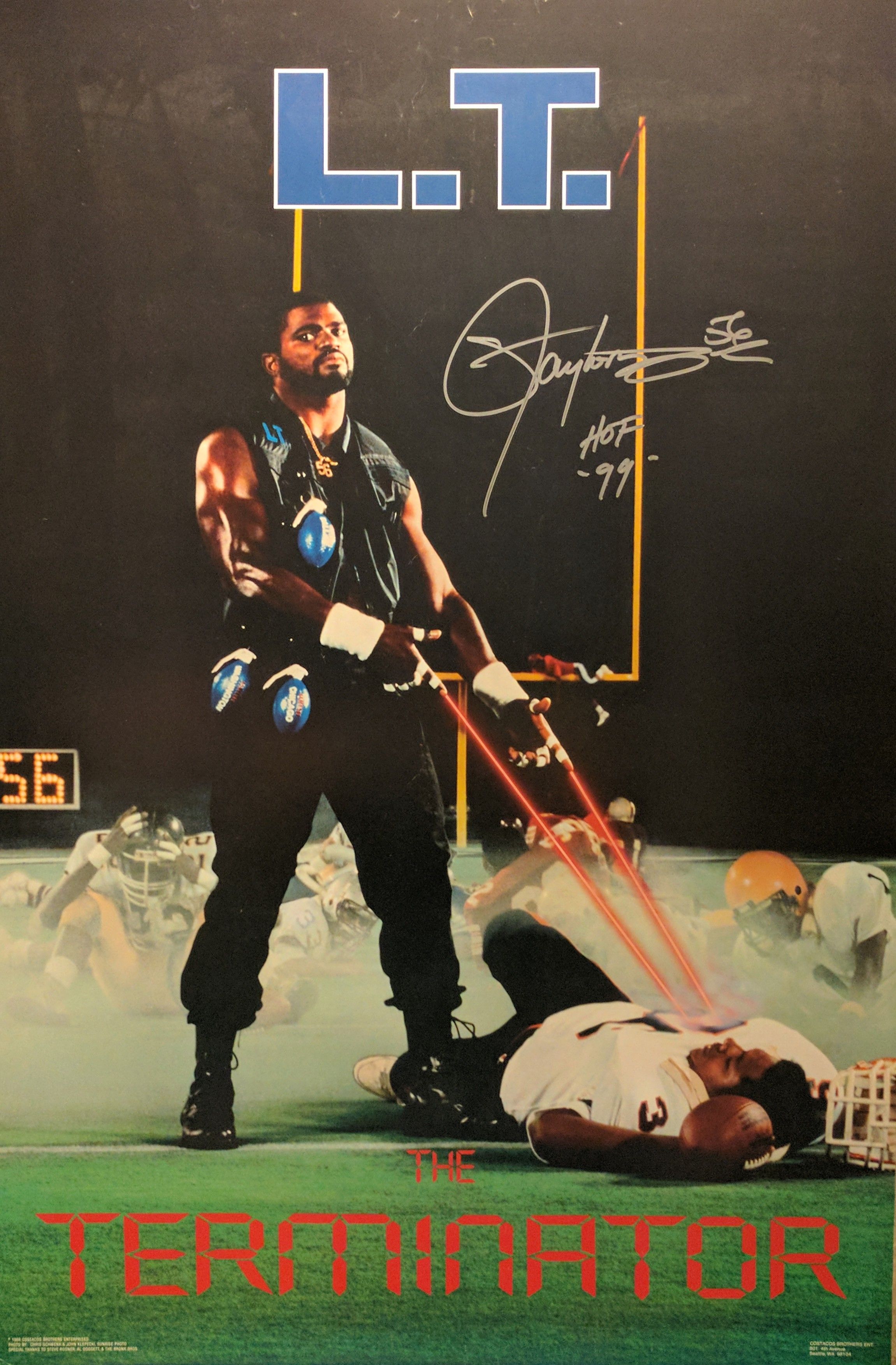 Trailblazing lawrence taylor poster that captures football greatness