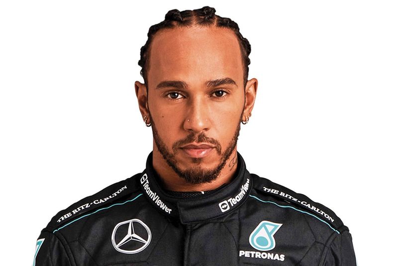Contemporary lewis hamilton portrait capturing the essence of a champion