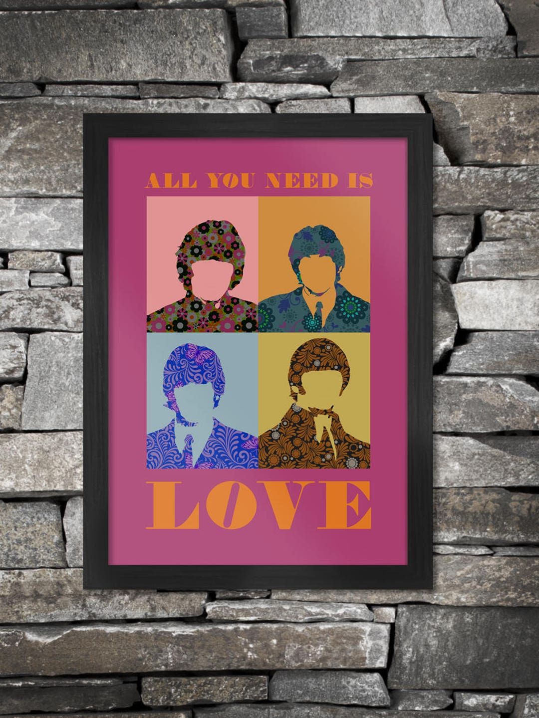 Premium quality all you need is love poster for your decor needs