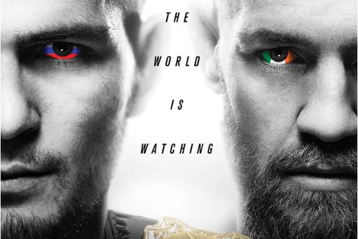 Iconic mcgregor vs khabib poster that captures unforgettable rivalry
