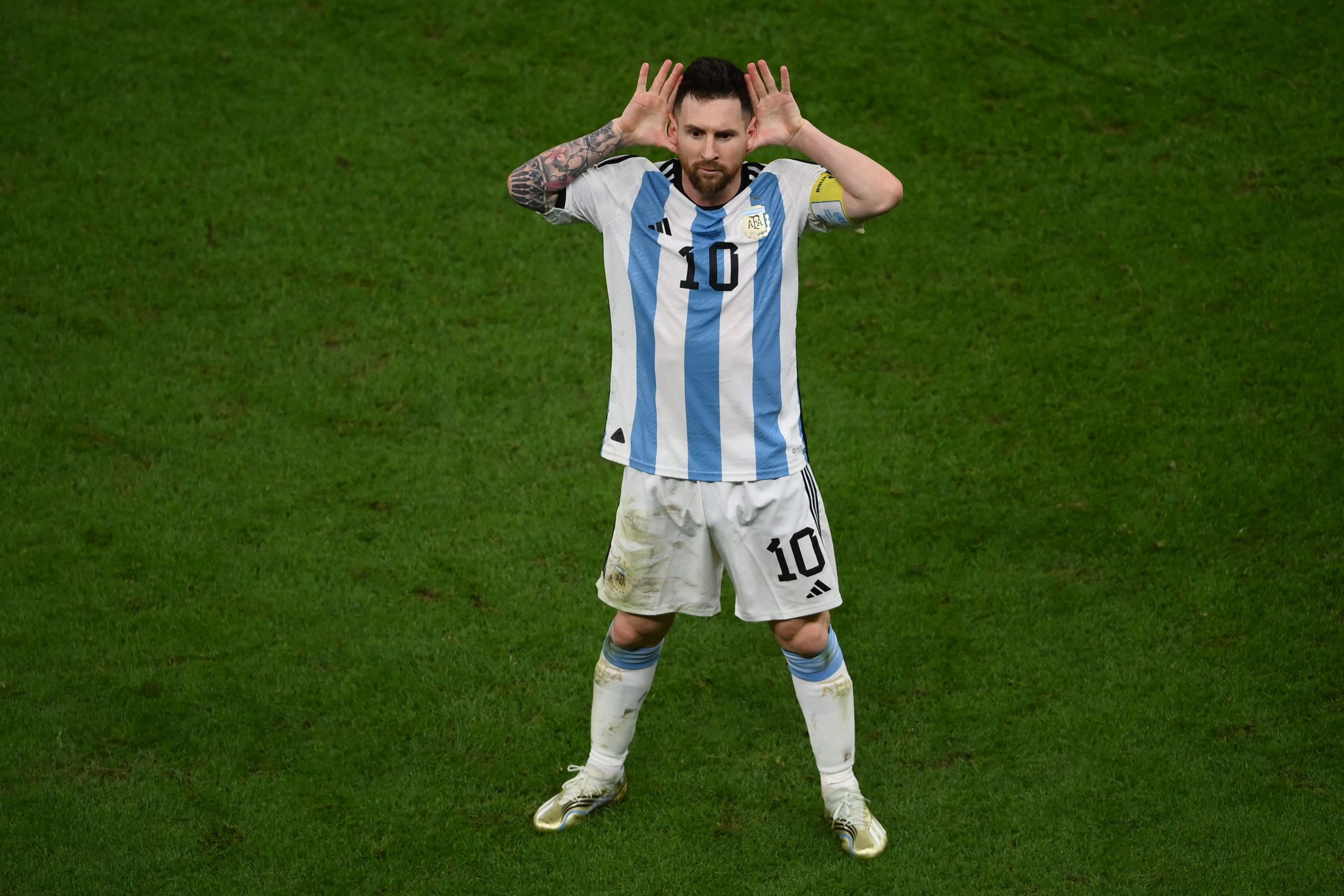 Messi celebration vs netherland captures the mighty spirit of a champion