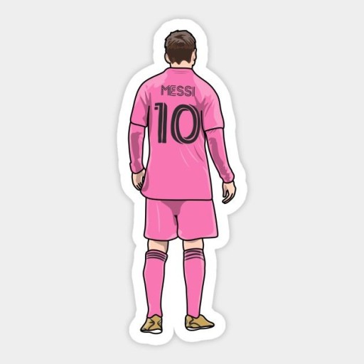 Vibrant messi wall sticker to elevate your sports-themed decor
