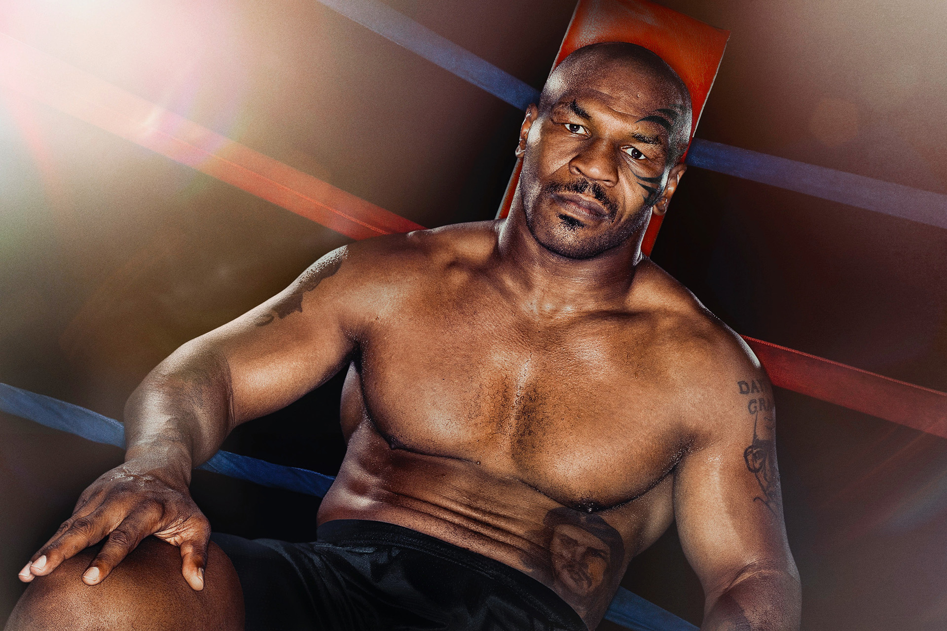 Minimalist mike tyson photoshoot captures the spirit of boxing
