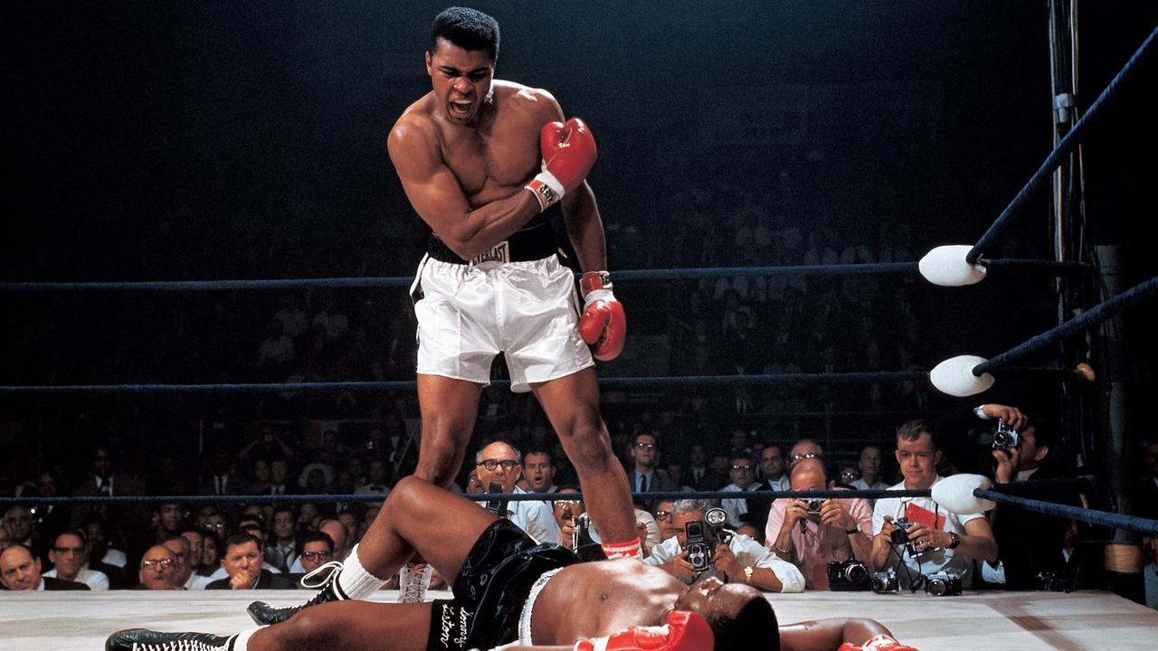 Muhammad ali iconic photo capturing the spirit of greatness and strength